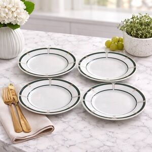 Lynns 4 Sofia Plates 7.5" Berkeley Salad Desert Snack Appetizer Elegant Holiday